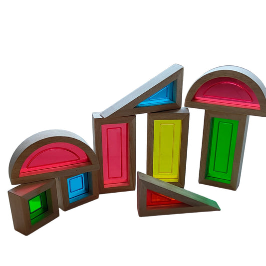 Guidecraft Rainbow Blocks - 10 pcs set